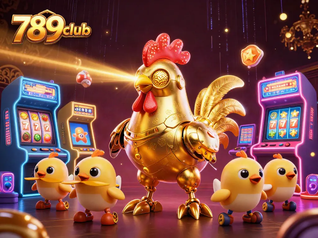 Experience thrilling gameplay at 789club with a dynamic scene of exciting slot machine action.