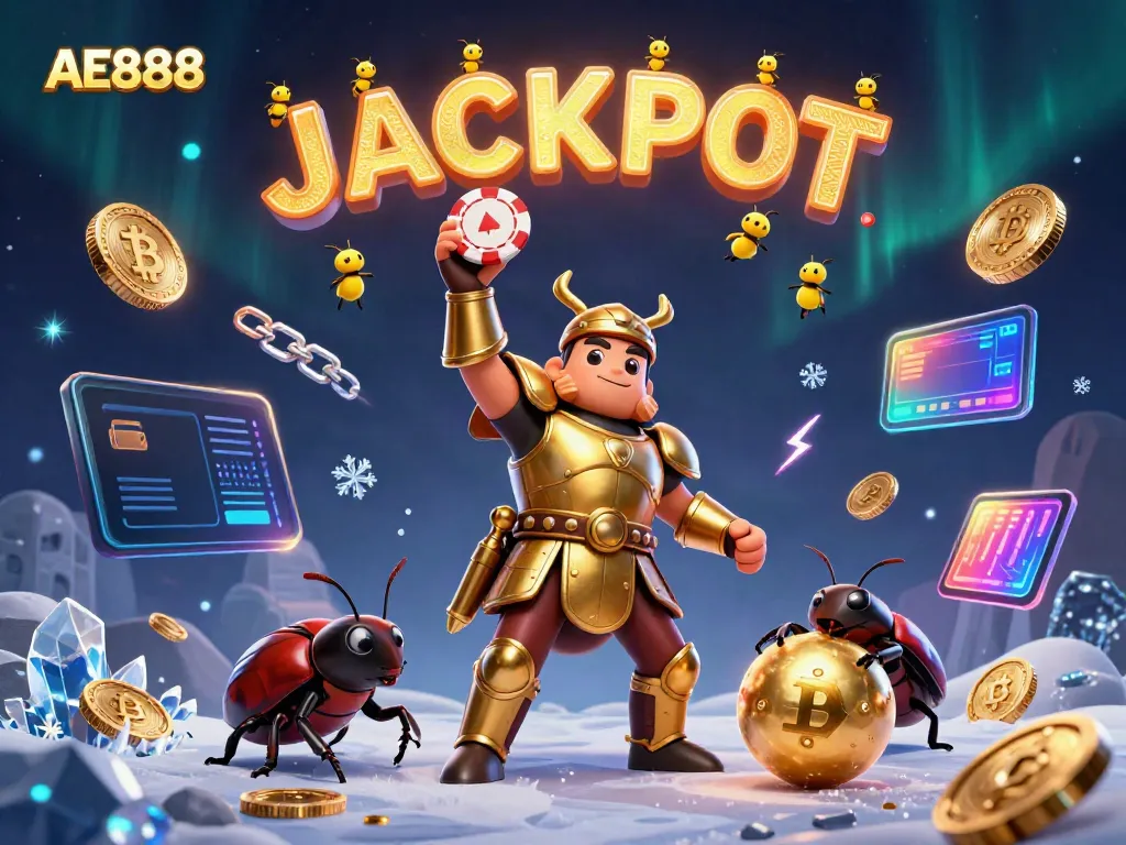 Engage with AE888's vibrant casino world featuring epic jackpot scene and rich gaming elements.