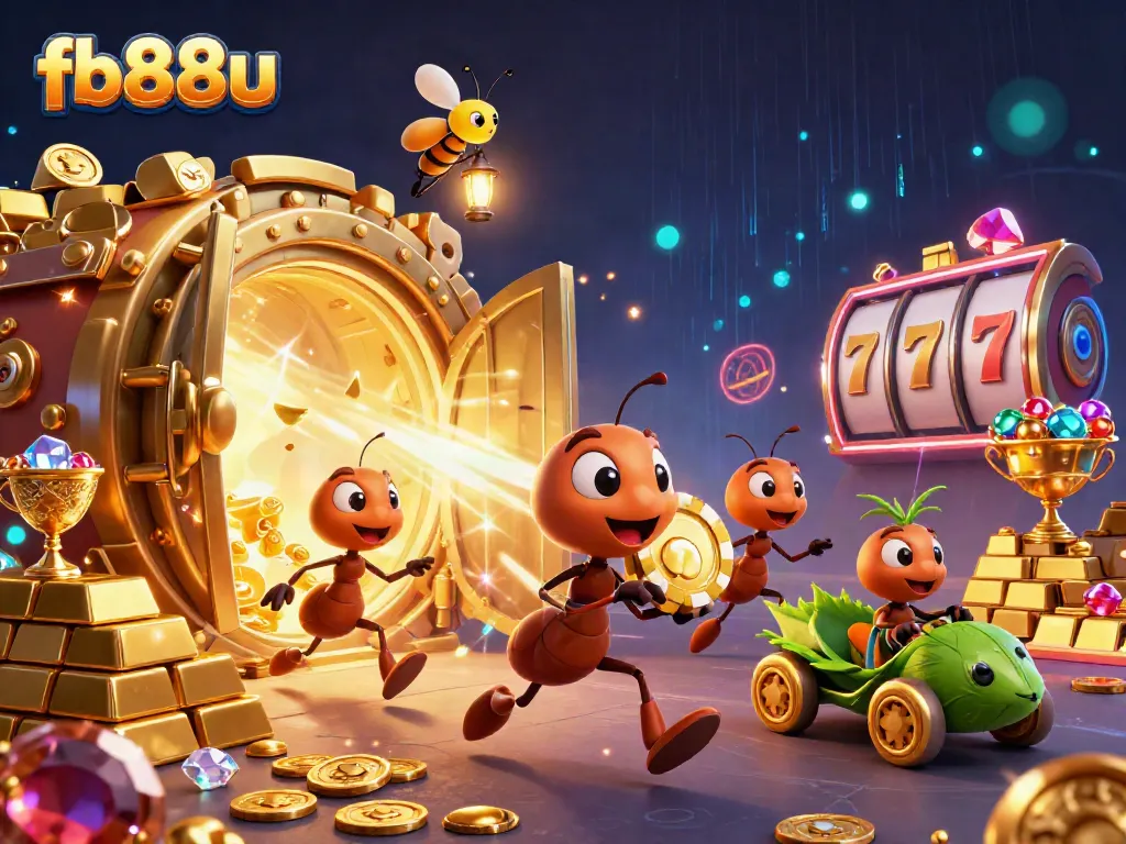 Engage in thrilling gameplay at fb88u, where colorful slot elements and playful characters create an unforgettable casino experience.