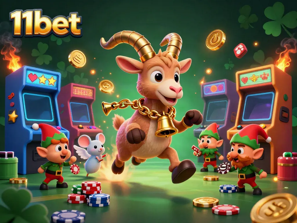 Join the fun at 11bet in this vibrant casino scene filled with excitement and action.
