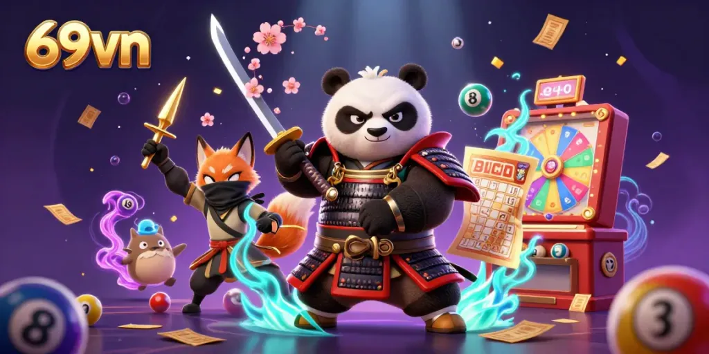 Engage in exciting gameplay at 69vn with vibrant lottery elements and mystical characters for a thrilling casino experience.