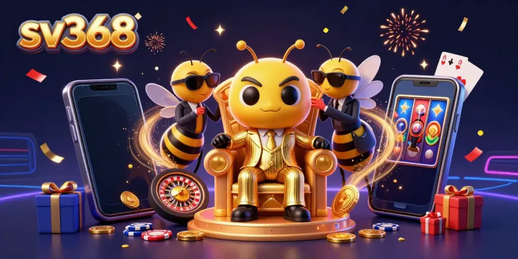 Spin and win with sv368's dazzling 3D casino characters amid glittering games and prizes.