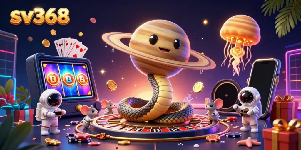 Experience thrilling betting adventures in sv368 with playful astronaut mice and cosmic casino elements.