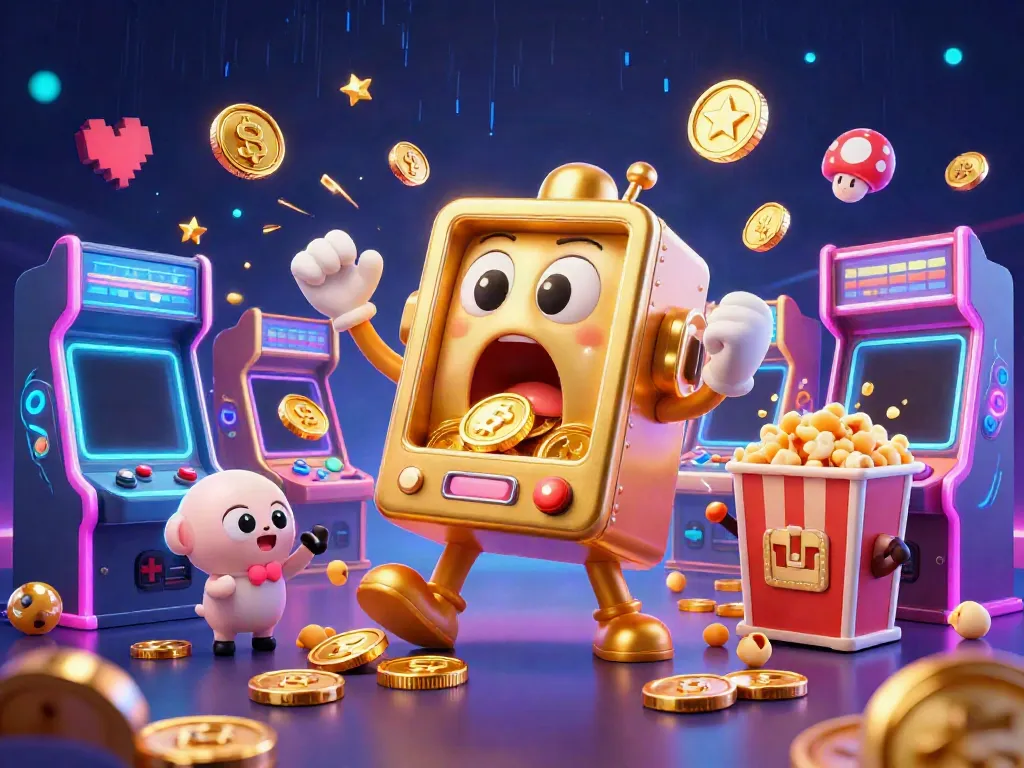 Engaging 79KING slot machine scene illustrating a jackpot win with cheering baby slot machines and popcorn machine.